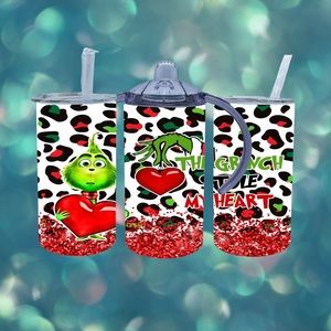 The Grinch Stole My Heart 12oz Grow with me sippy cup tumbler